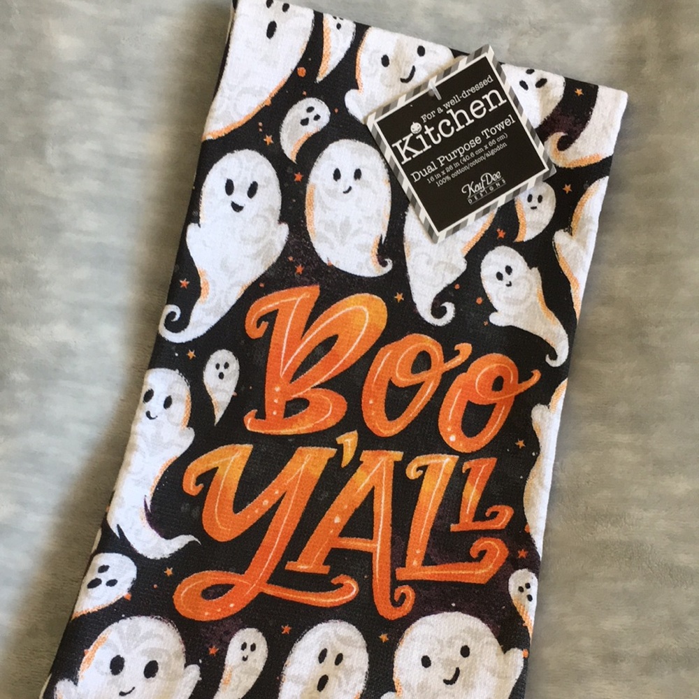 Ghosts Boo Y’all Kitchen Towel Cotton NWT Kay Dee Designs 26x16” - Picture 1 of 16